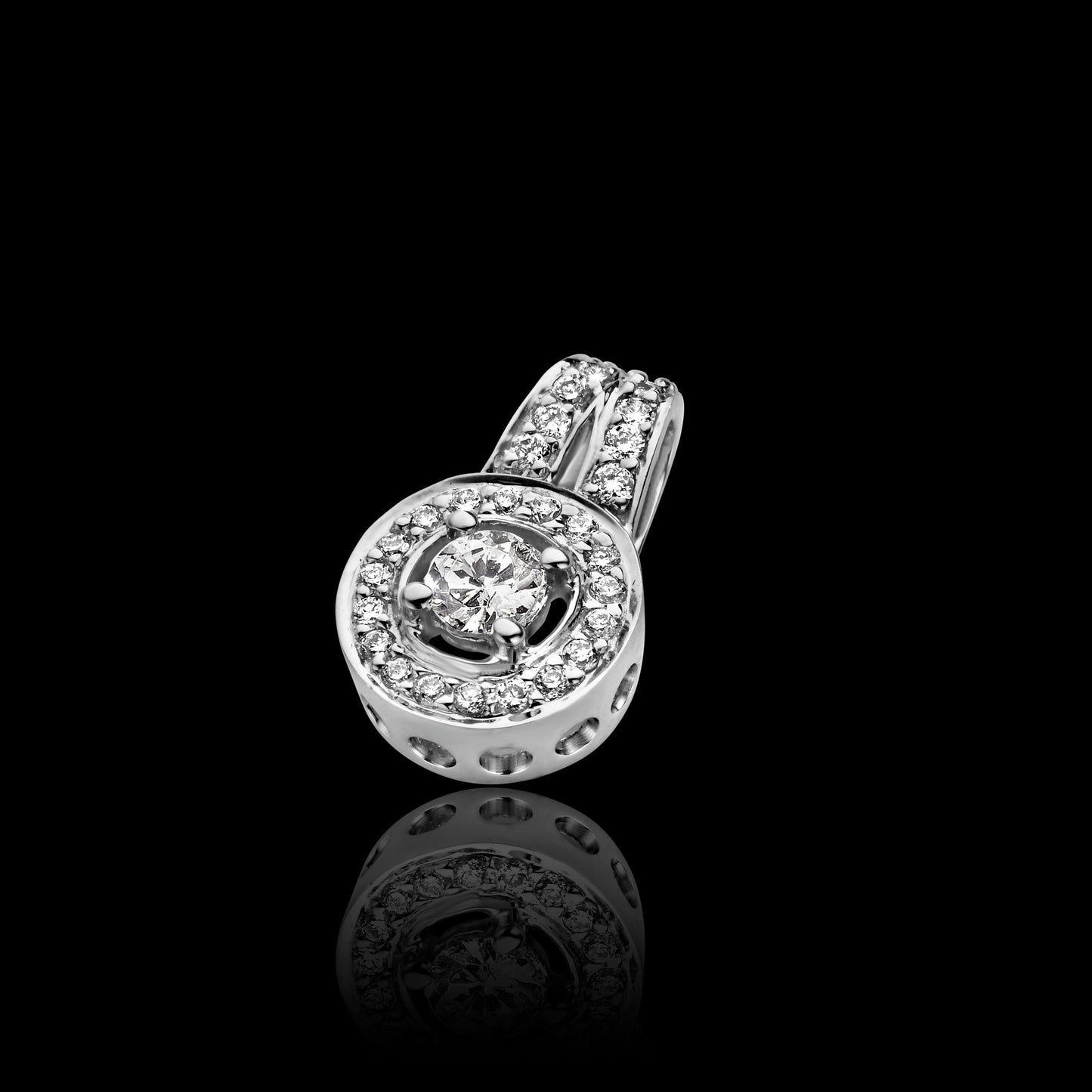 BelleChique Range Diamond Halo Pendant Gardiner Brothers