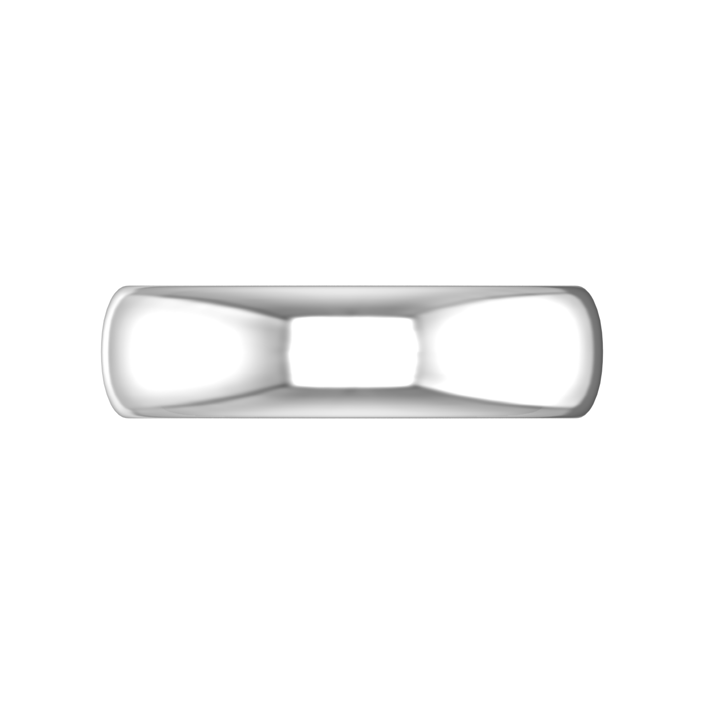 Plain Wedding Band In A "D" Shape Profile Gardiner Brothers