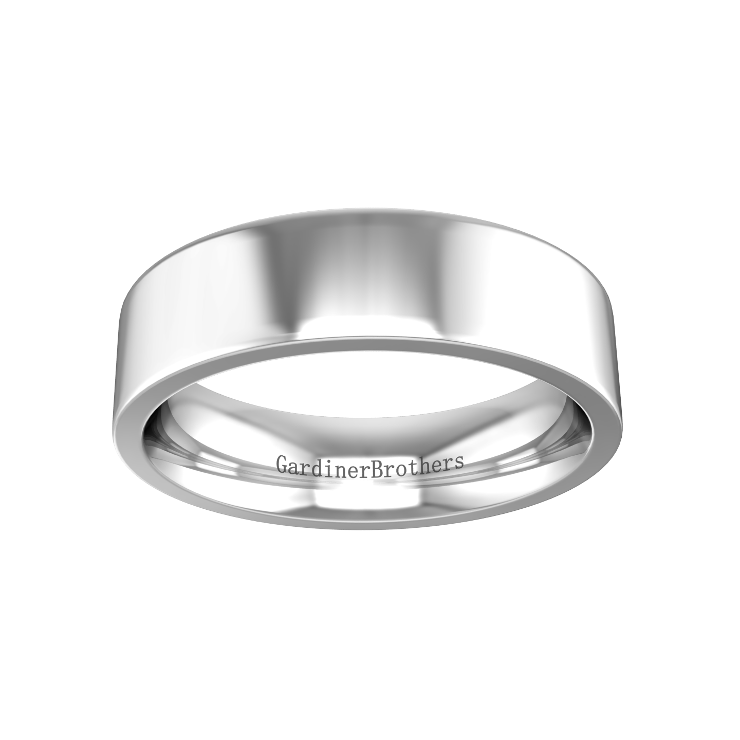 Plain Wedding Ring In A Flat Profile Outside and Court Inside  Gardiner Brothers