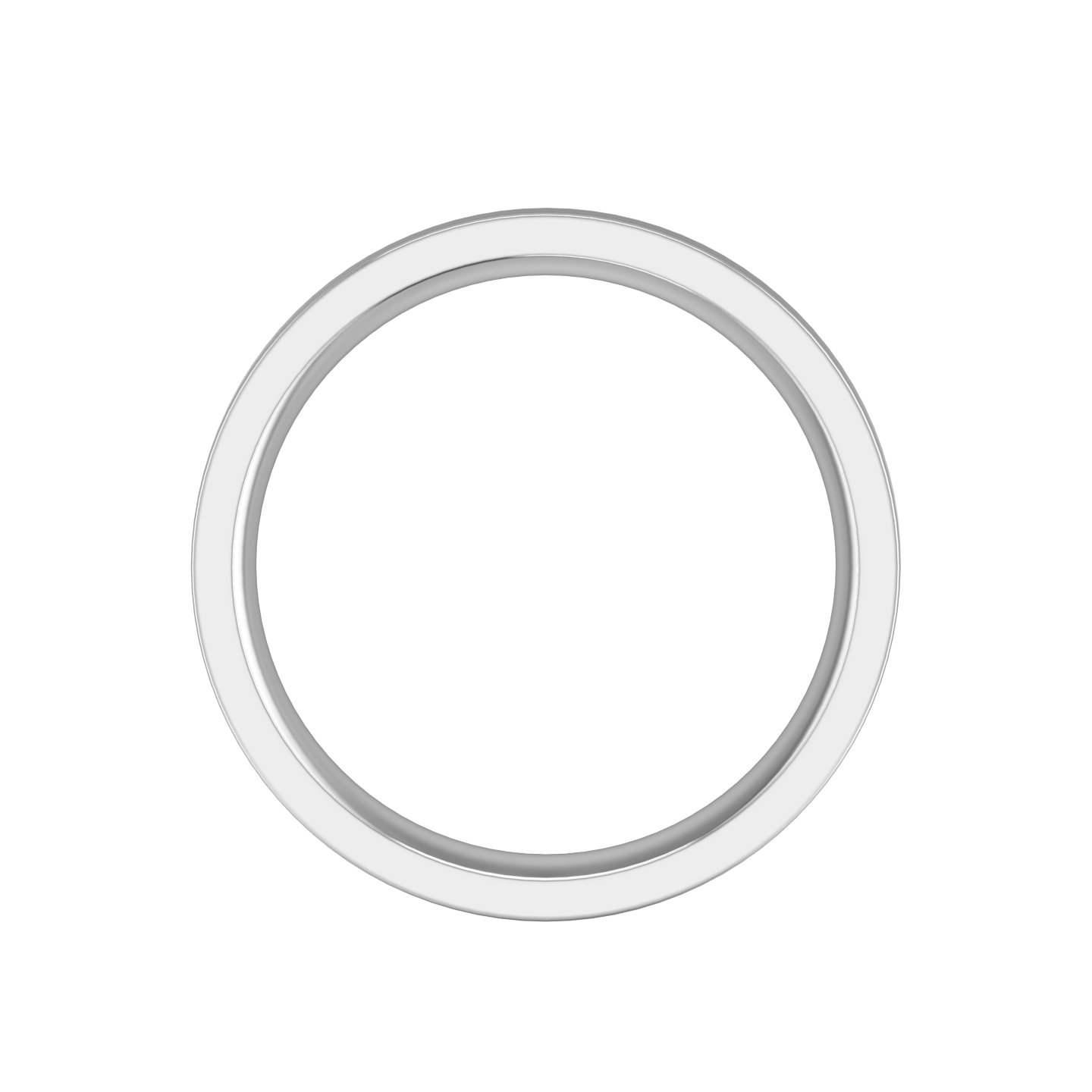 Plain Wedding Ring In A Flat Profile Outside and Court Inside Gardiner Brothers