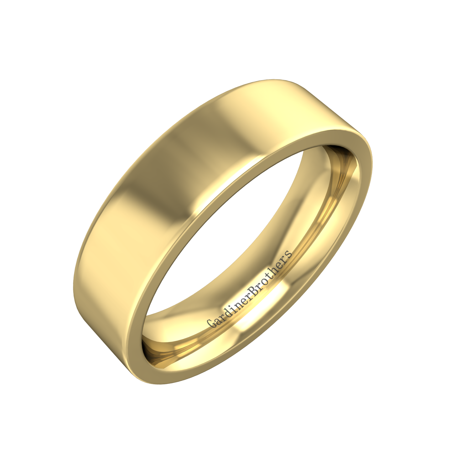 Plain Wedding Ring In A Flat Profile Outside and Court Inside  Gardiner Brothers