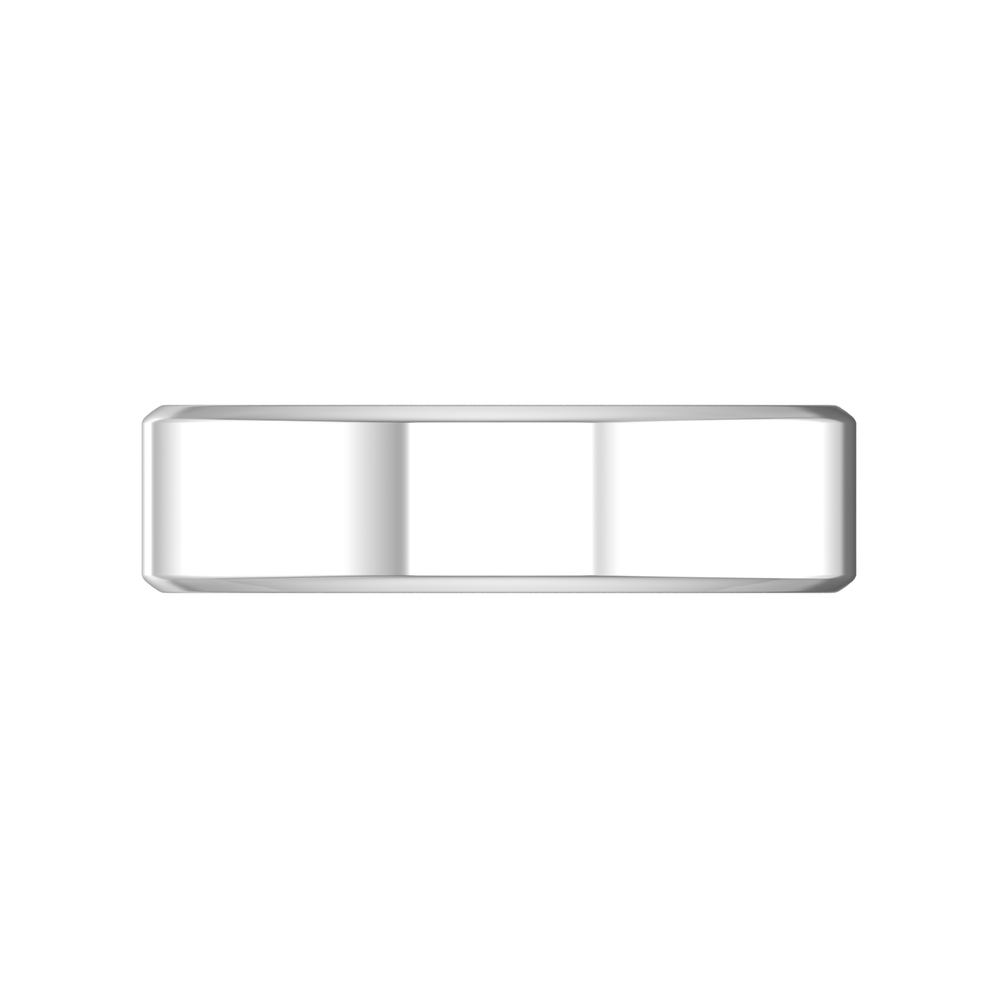 Plain Wedding Ring With A Flat Outside Profile and Bevelled Edge Gardiner Brothers
