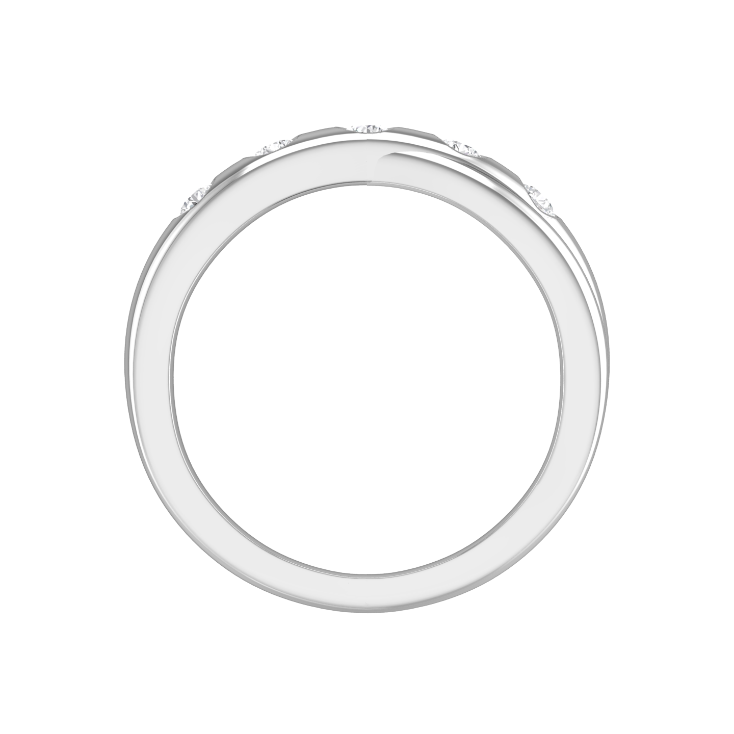 Round Brilliant Cut Diamond Cross-Over Wedding Band Gardiner Brothers