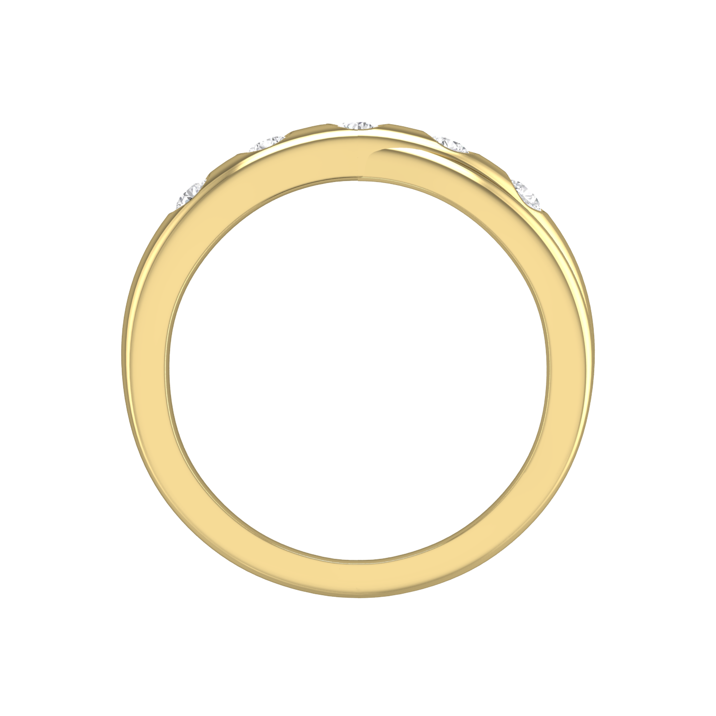 Round Brilliant Cut Diamond Cross-Over Wedding Band Gardiner Brothers
