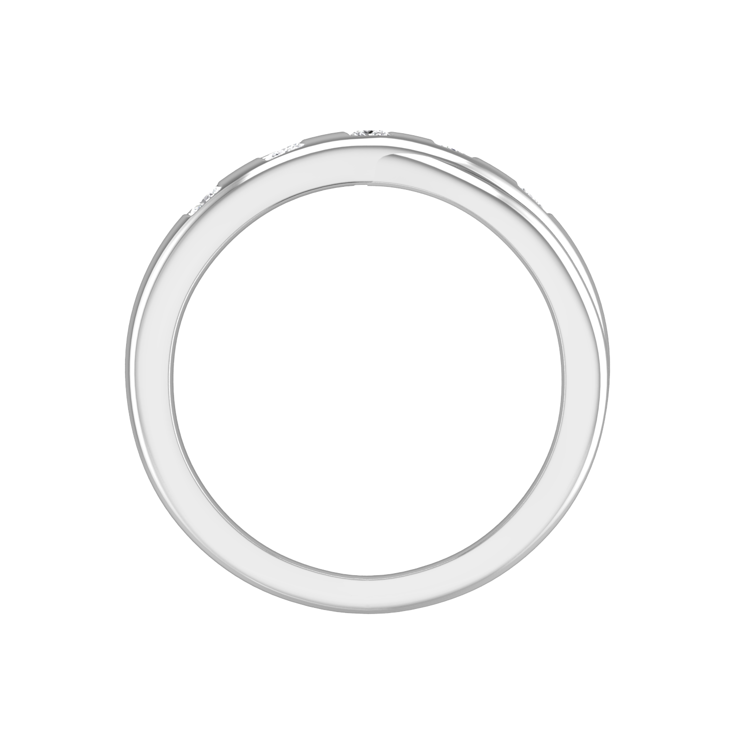 Princess Cut Diamond Cross-Over Wedding Band  Gardiner Brothers