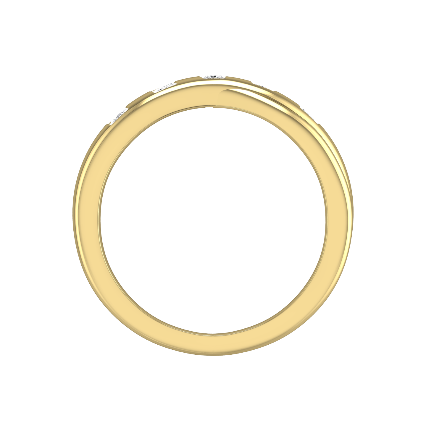 Princess Cut Diamond Cross-Over Wedding Band  Gardiner Brothers