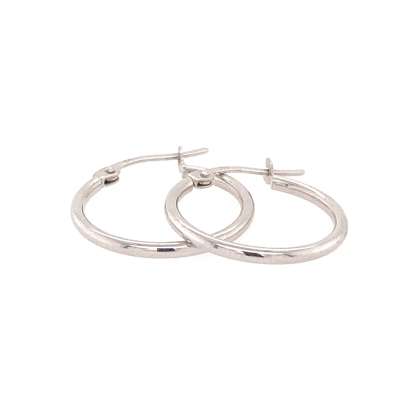 White Gold Hoop Earrings Gardiner Brothers