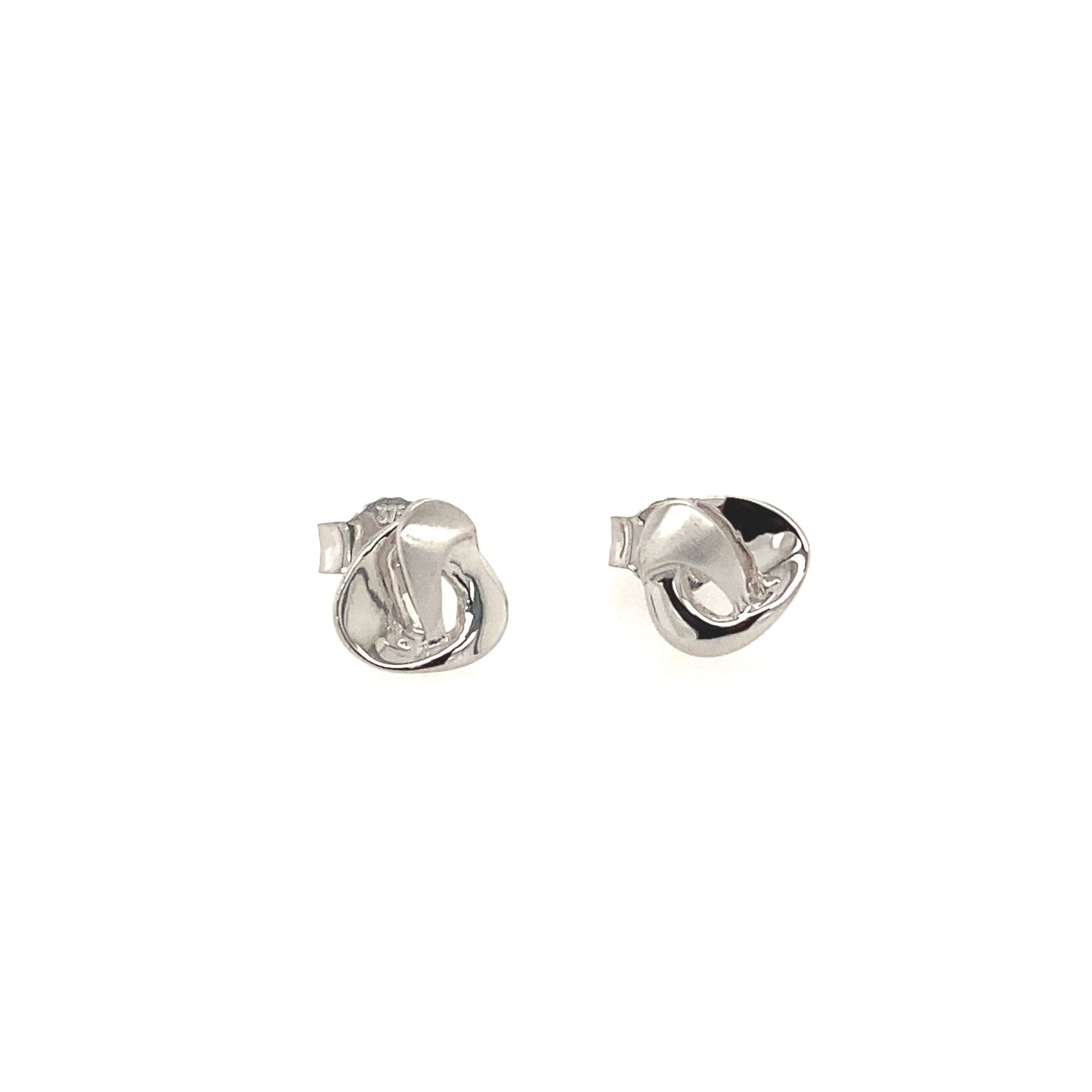 White Gold Knot Stud Earrings Gardiner Brothers