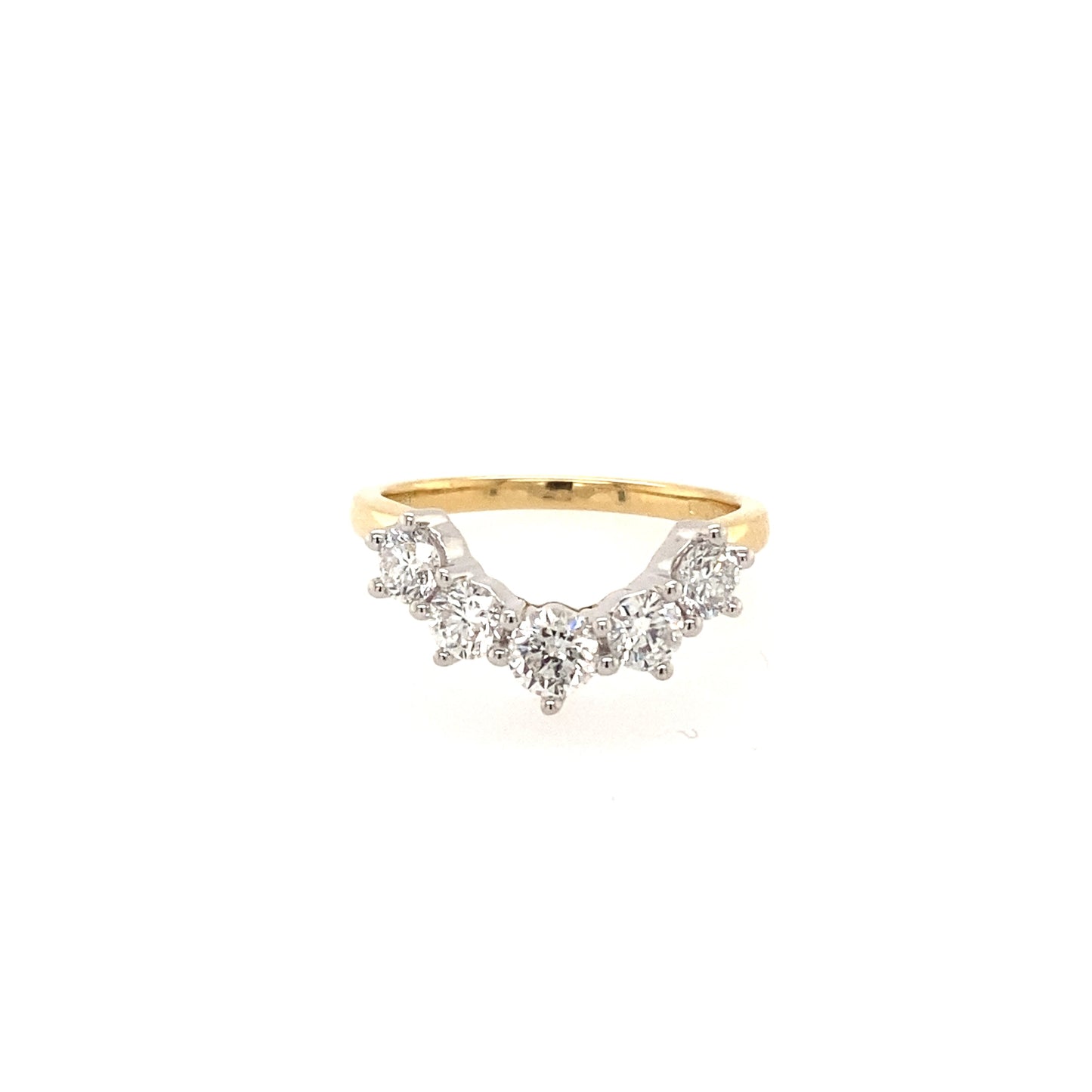 Round Brilliant Cut Diamond 5 Stone Bow Shaped Ring Gardiner Brothers