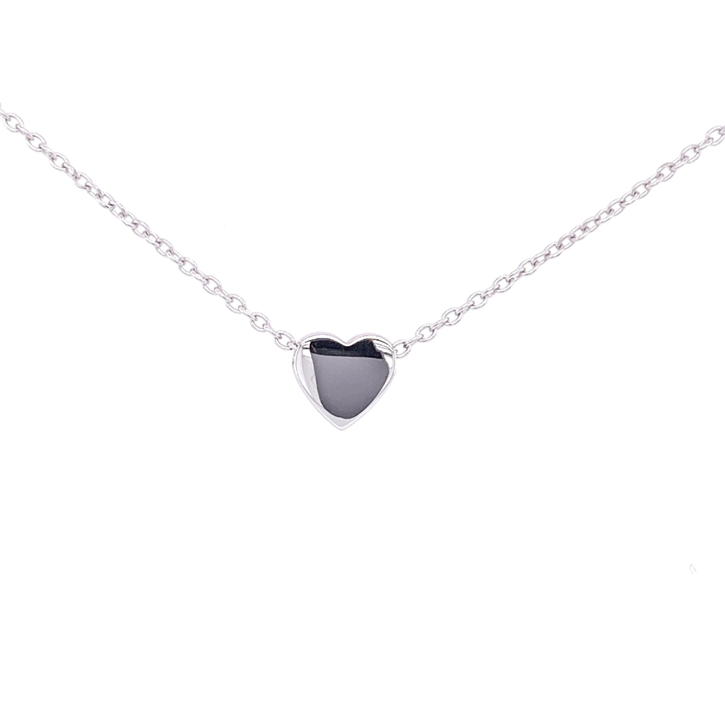 White Gold Heart Pendant Gardiner Brothers