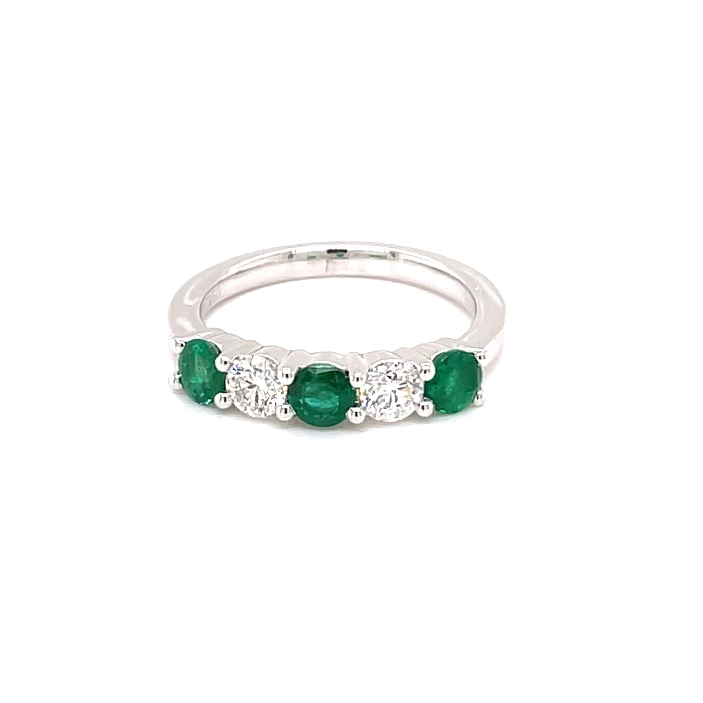 Emerald and Diamond 5 Stone Ring Gardiner Brothers