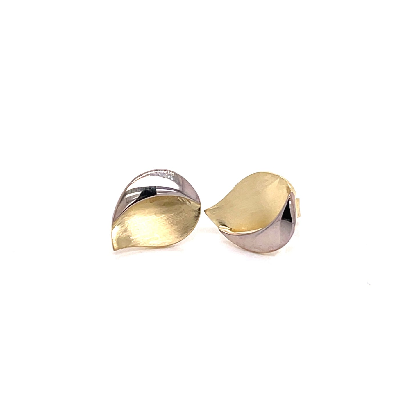 Yellow and White Gold Teardrop Earrings Gardiner Brothers