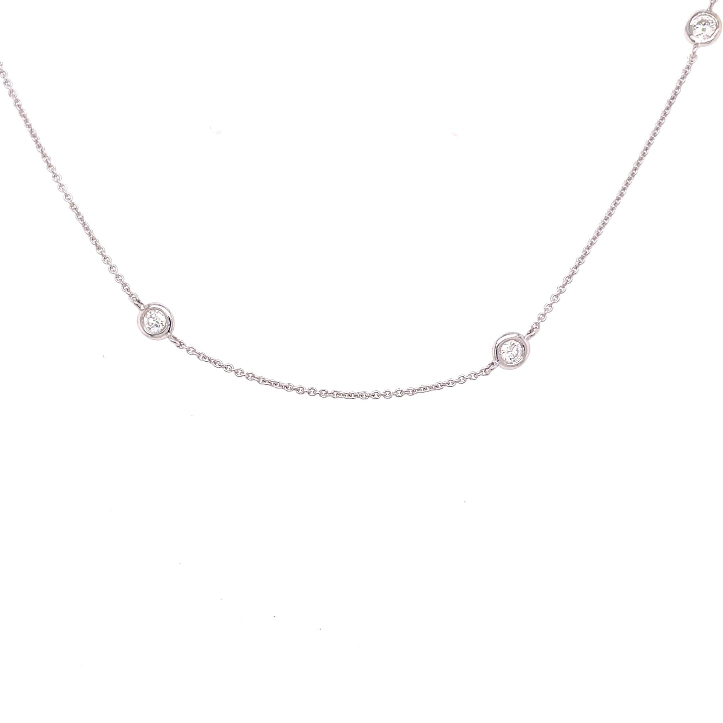 White Gold "Yard Of Diamonds" Style Necklet Gardiner Brothers