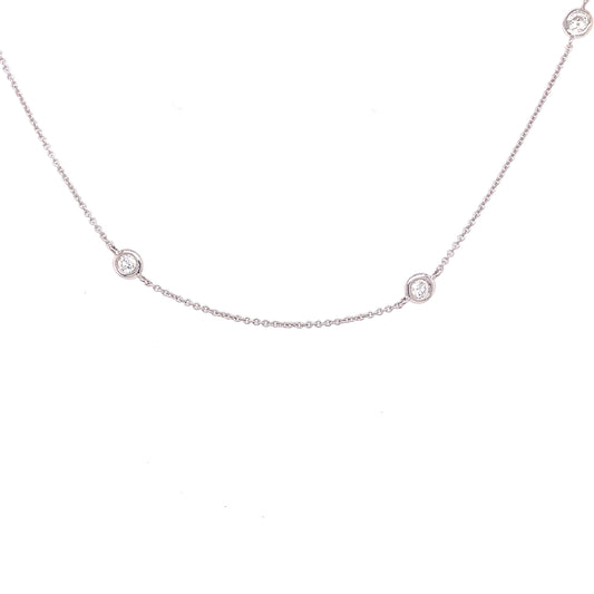 White Gold "Yard Of Diamonds" Style Necklet  Gardiner Brothers