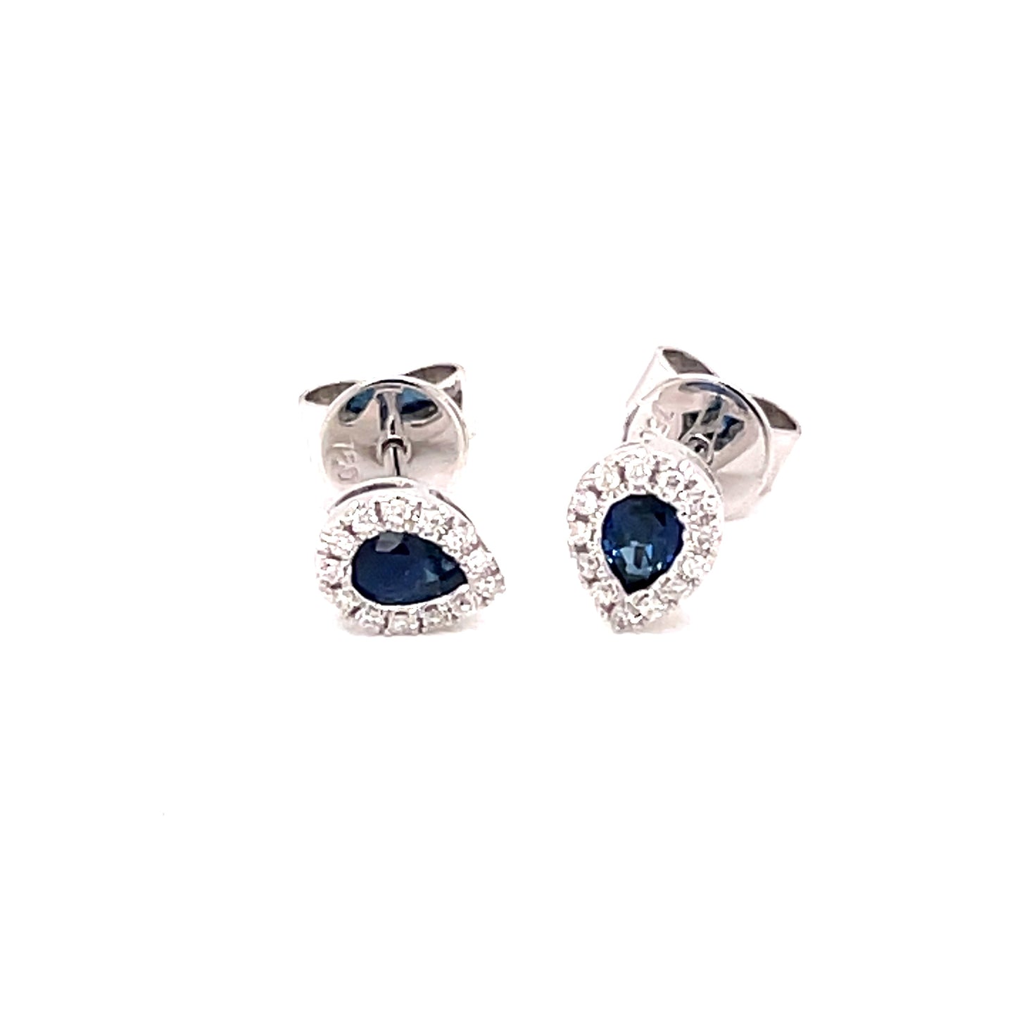 Sapphire and Diamond Pear Shaped Diamond Earrings Gardiner Brothers