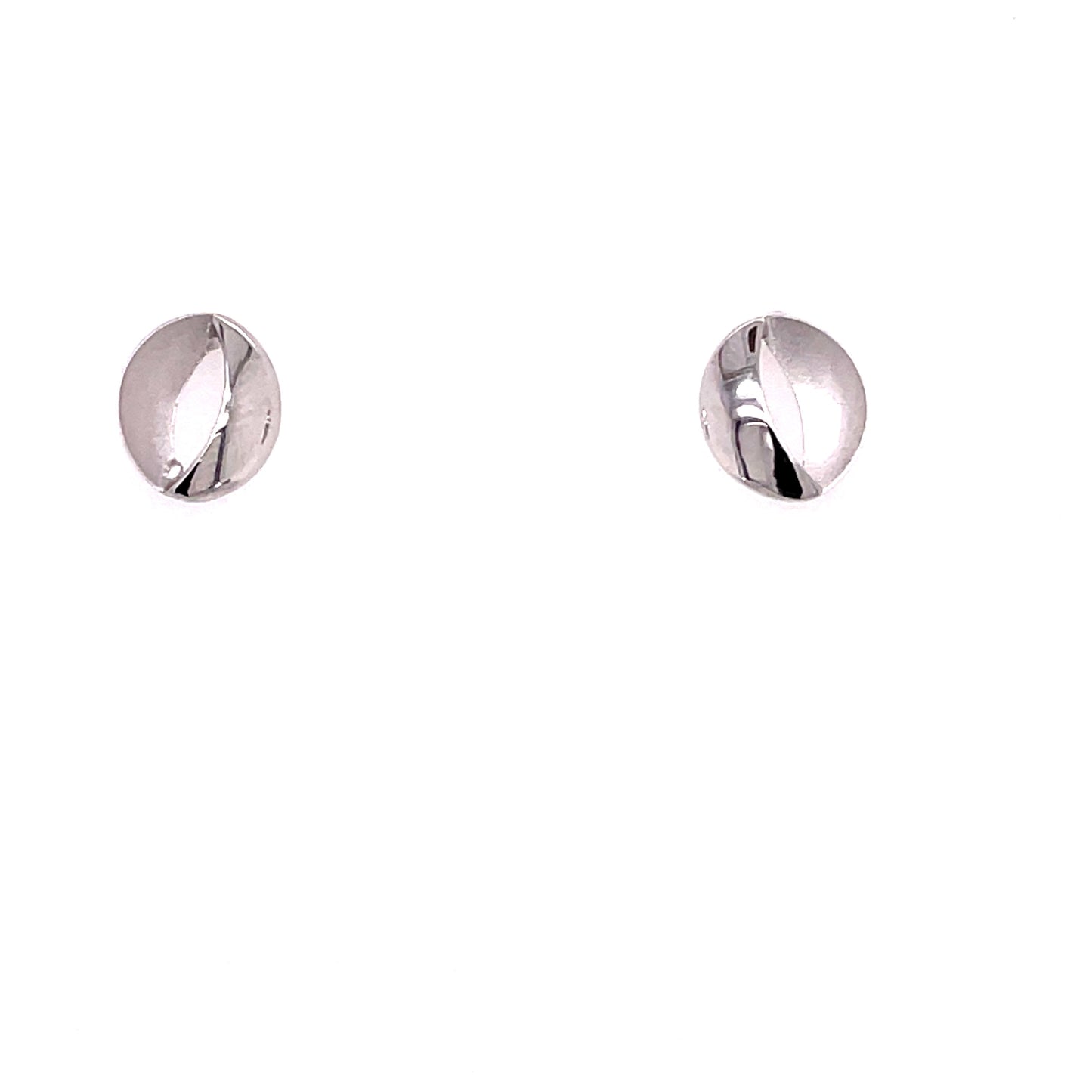 White Gold Split Oval Earrings Gardiner Brothers