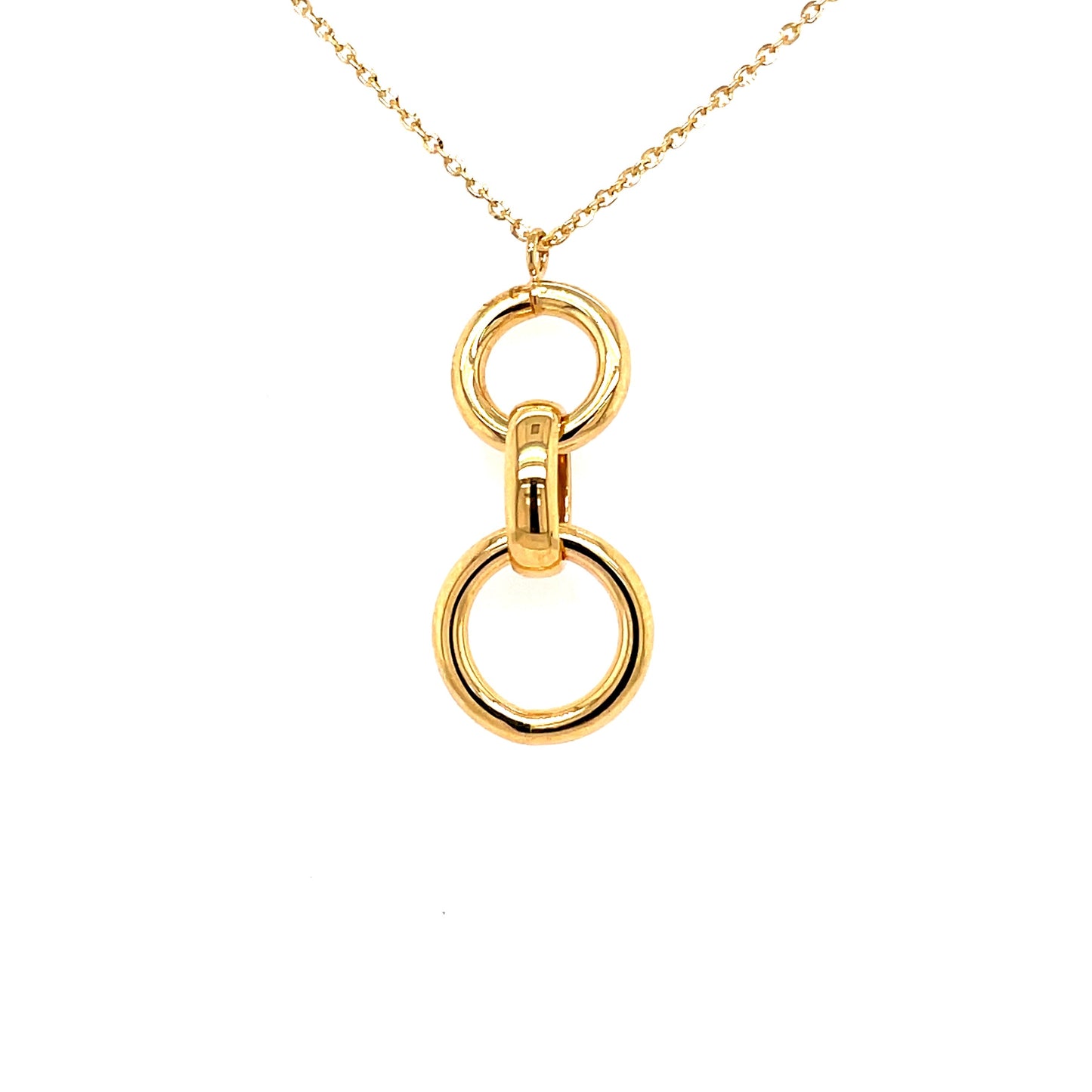 Yellow Gold Interlocking Circles Pendant Gardiner Brothers