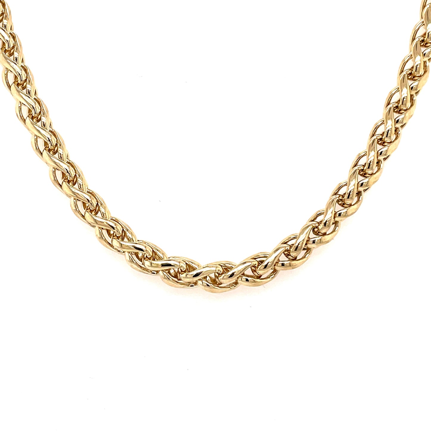 Yellow Gold Braided Curb Necklet Gardiner Brothers