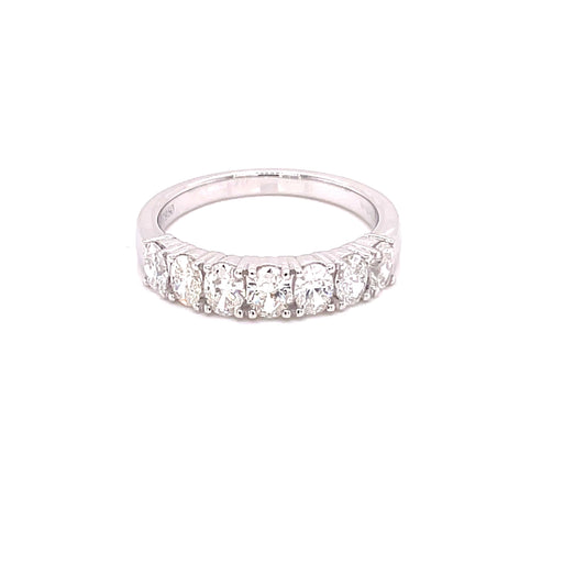 Oval Shaped Diamond 7 Stone Eternity Style Ring - 1.07cts  Gardiner Brothers