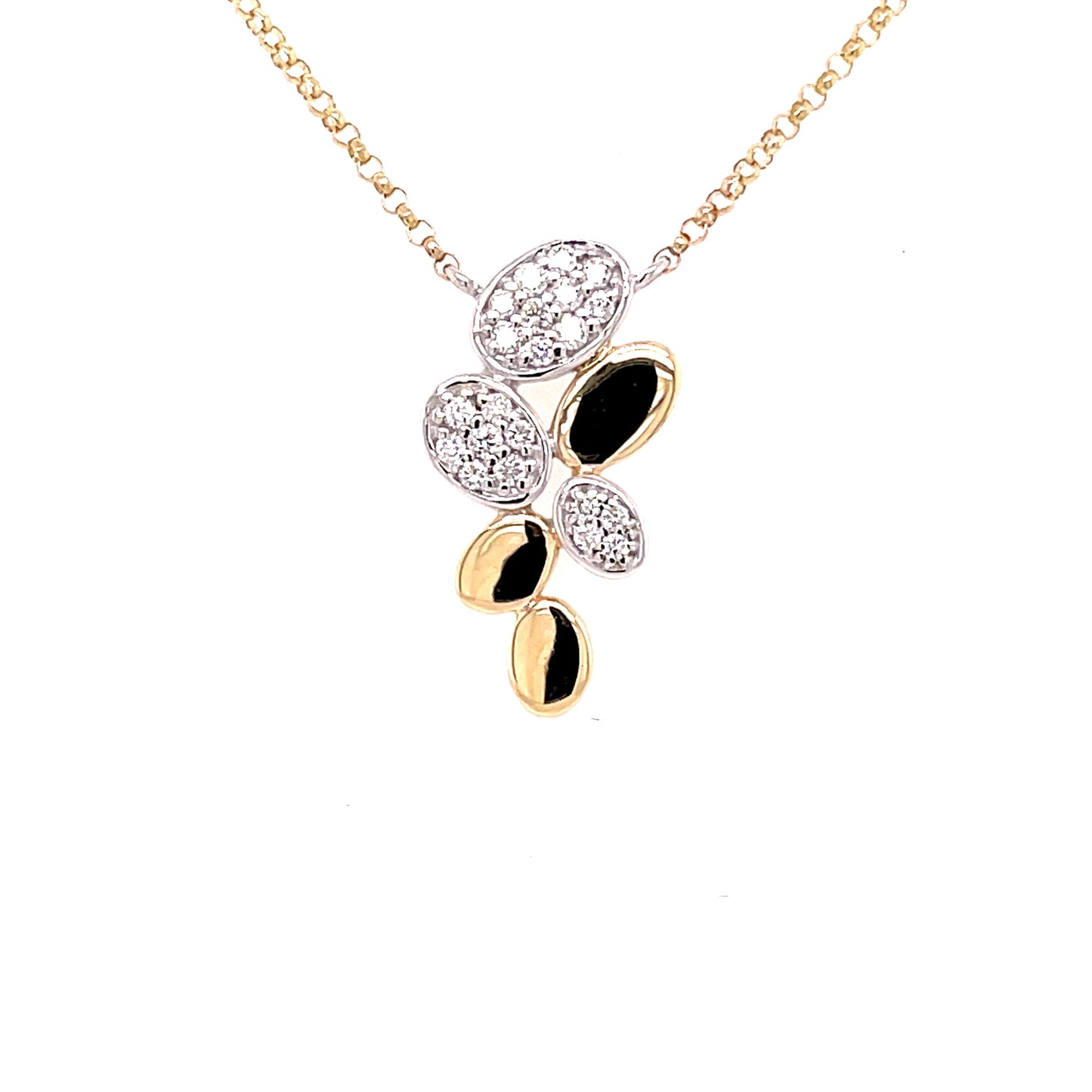 Yellow and White Gold, Diamond Fancy Style Pendant Gardiner Brothers