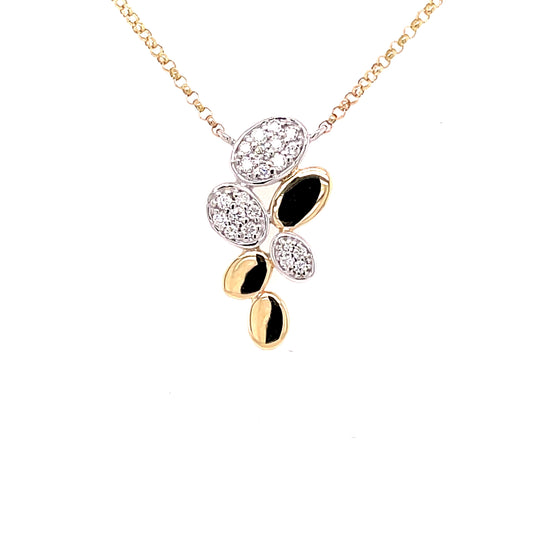 Yellow and White Gold, Diamond Fancy Style Pendant  Gardiner Brothers