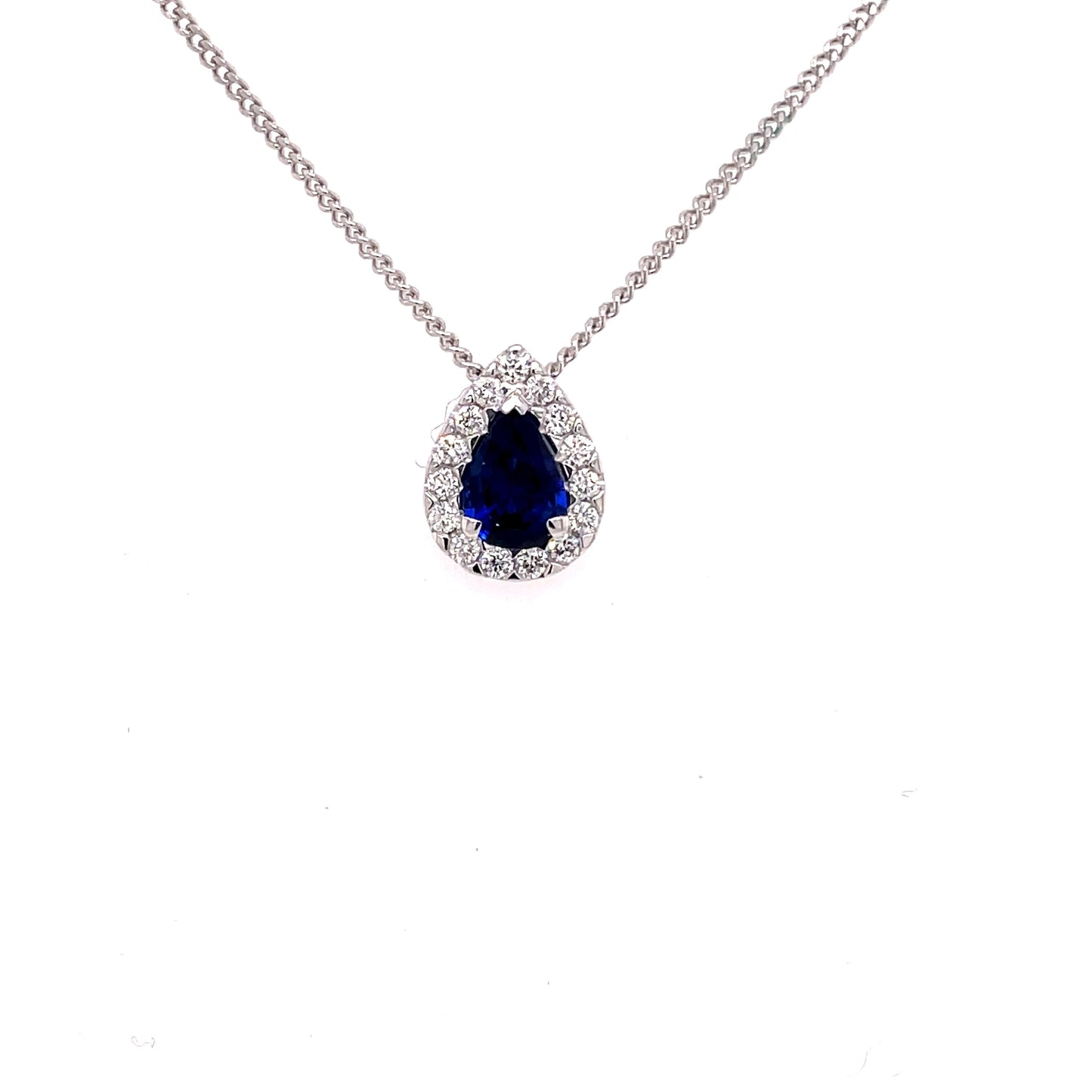 Pear Shaped, Sapphire and Diamond Pendant Gardiner Brothers