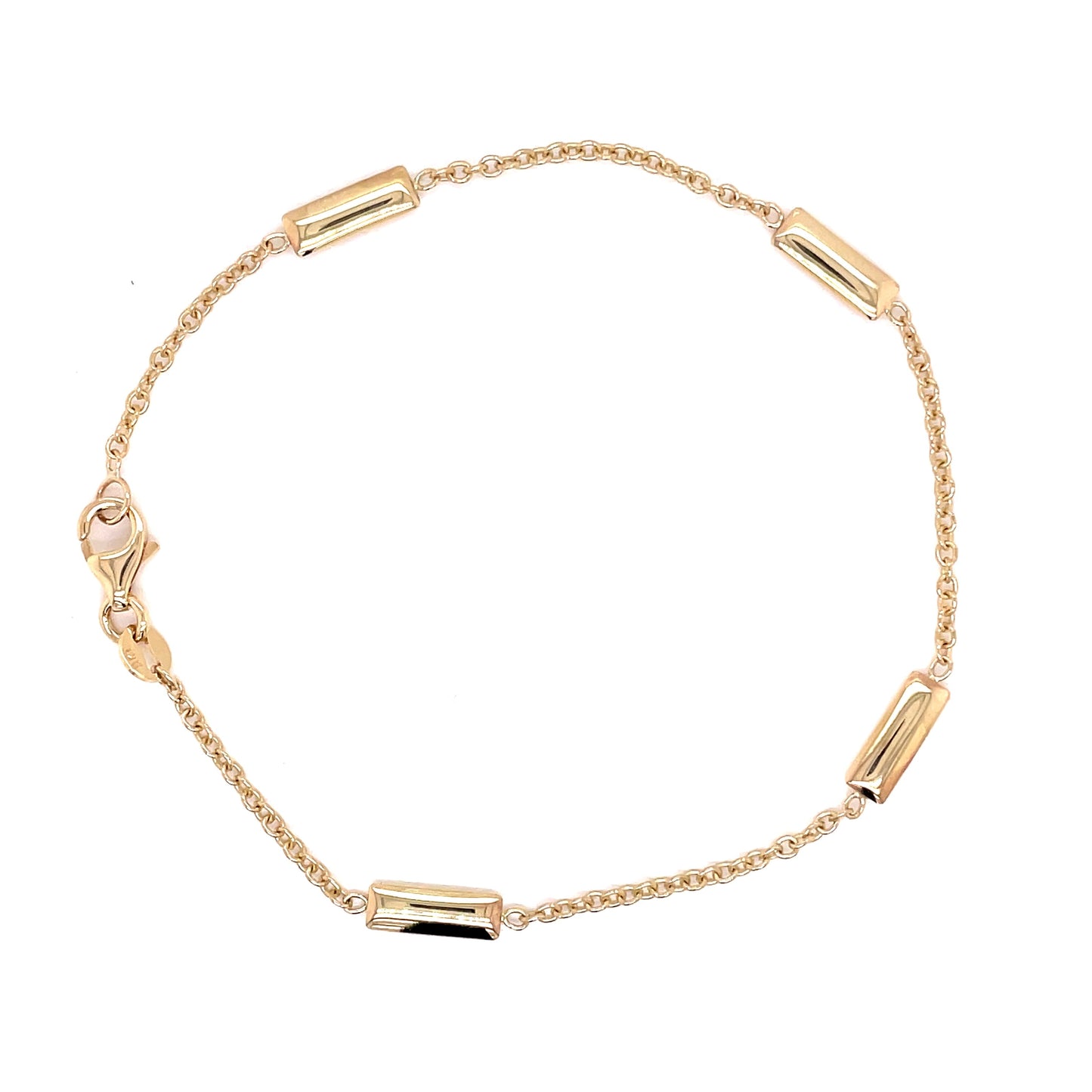 Yellow Gold Bar Link Bracelet Gardiner Brothers