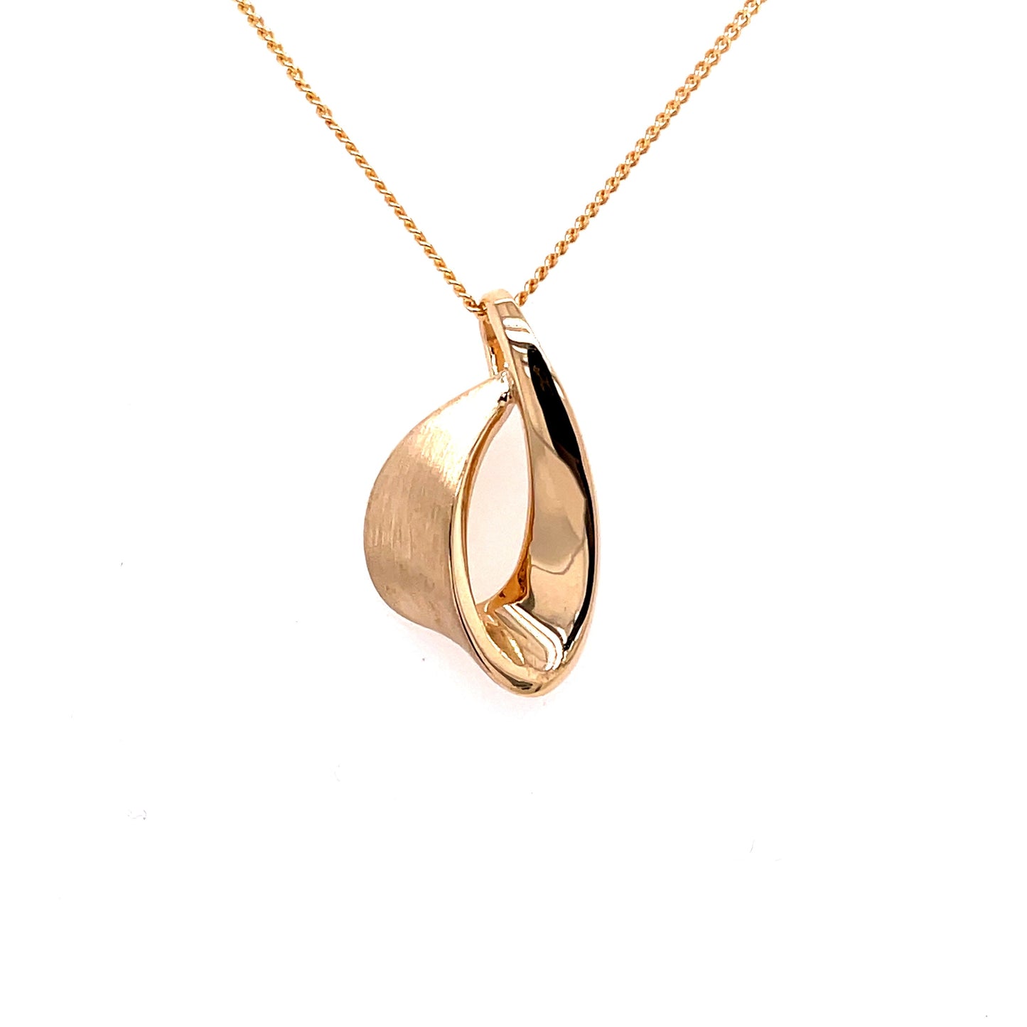 Yellow Gold Ribbon Style Pendant Gardiner Brothers
