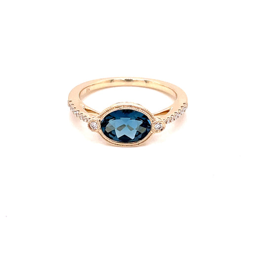 London Blue Topaz, Vintage Style Dress Ring  Gardiner Brothers