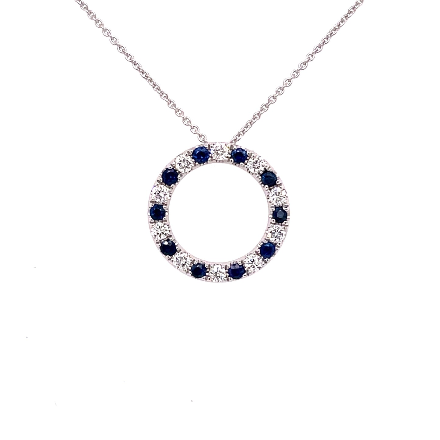 Sapphire and Diamond Circle Pendant Gardiner Brothers