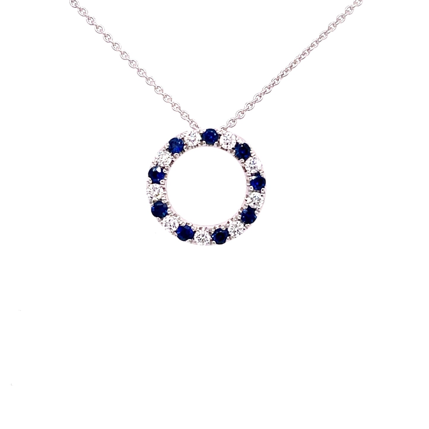 Sapphire and Diamond Circle Pendant Gardiner Brothers