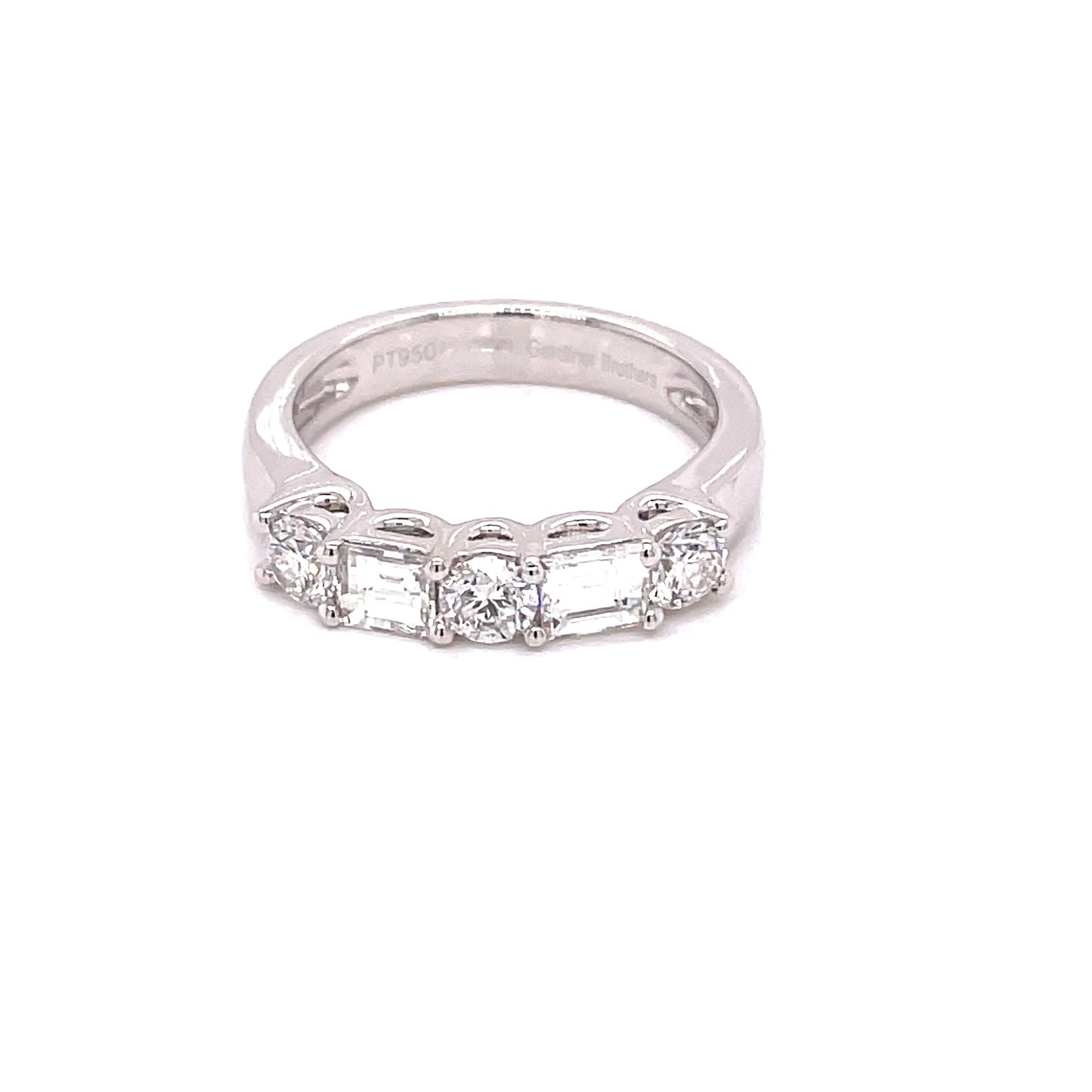 Round Brilliant and Baguette Cut 5 Stone Diamond - 1.20cts Gardiner Brothers