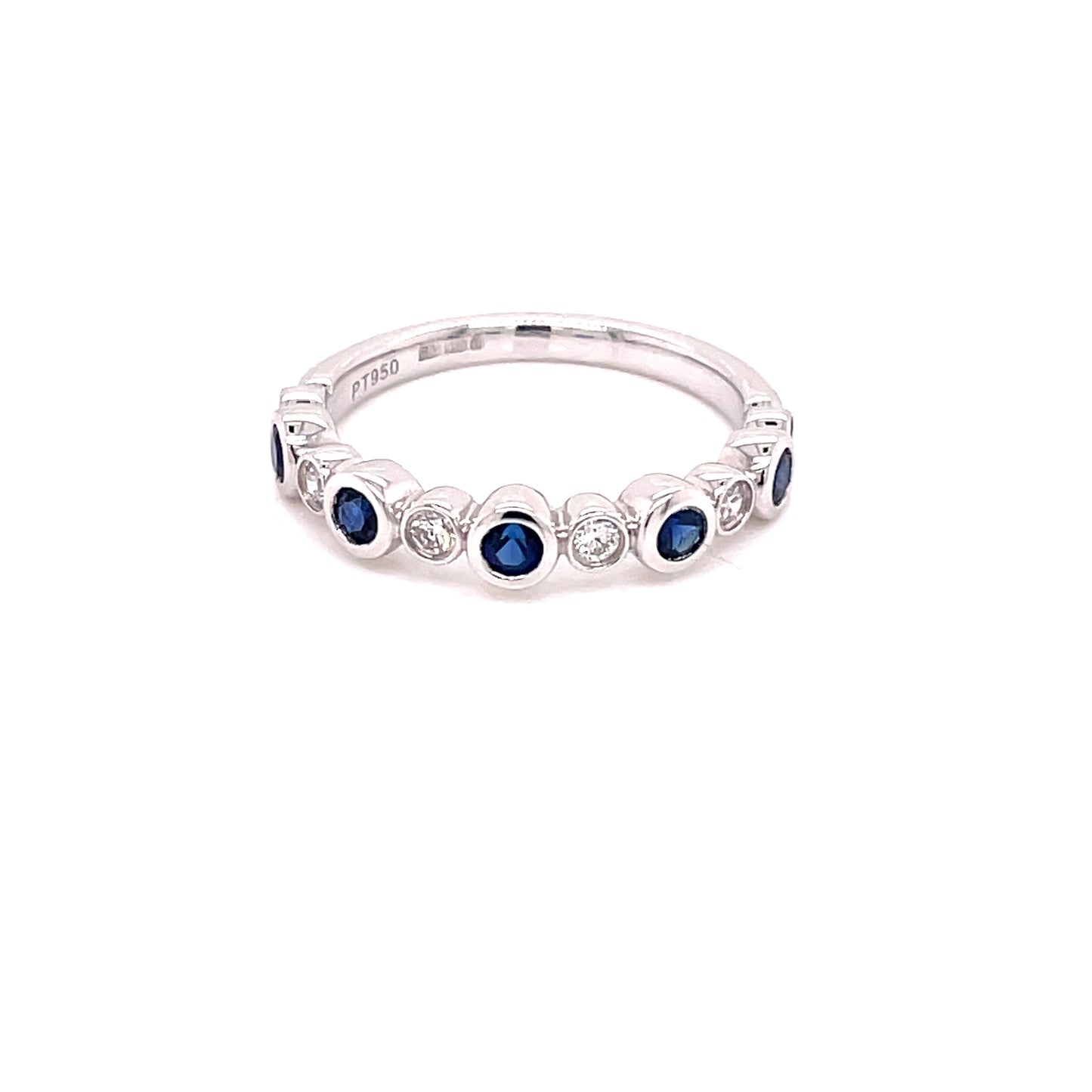 Sapphire and Round Brilliant Cut Diamond Dress Ring Gardiner Brothers