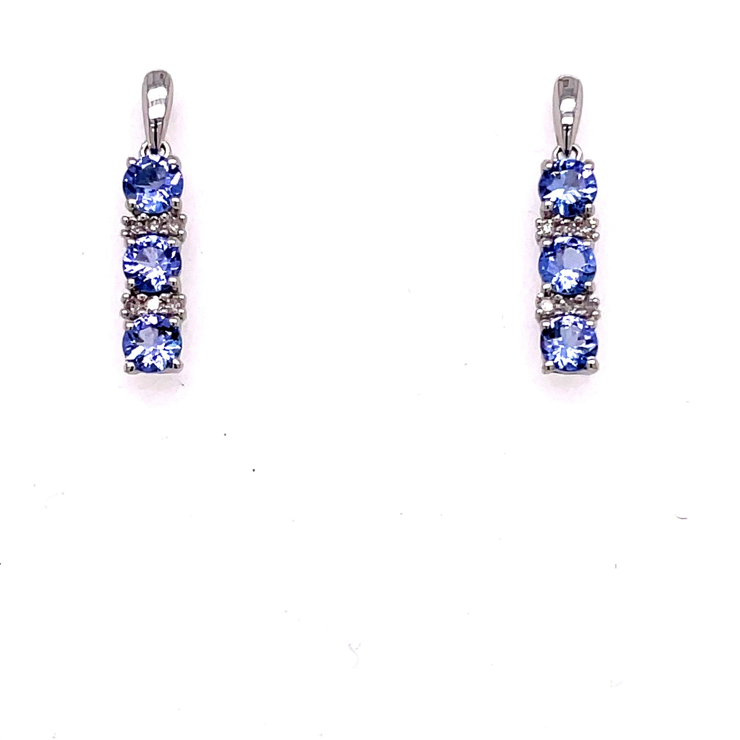 Tanzanite and Diamond Drop Earrings Gardiner Brothers