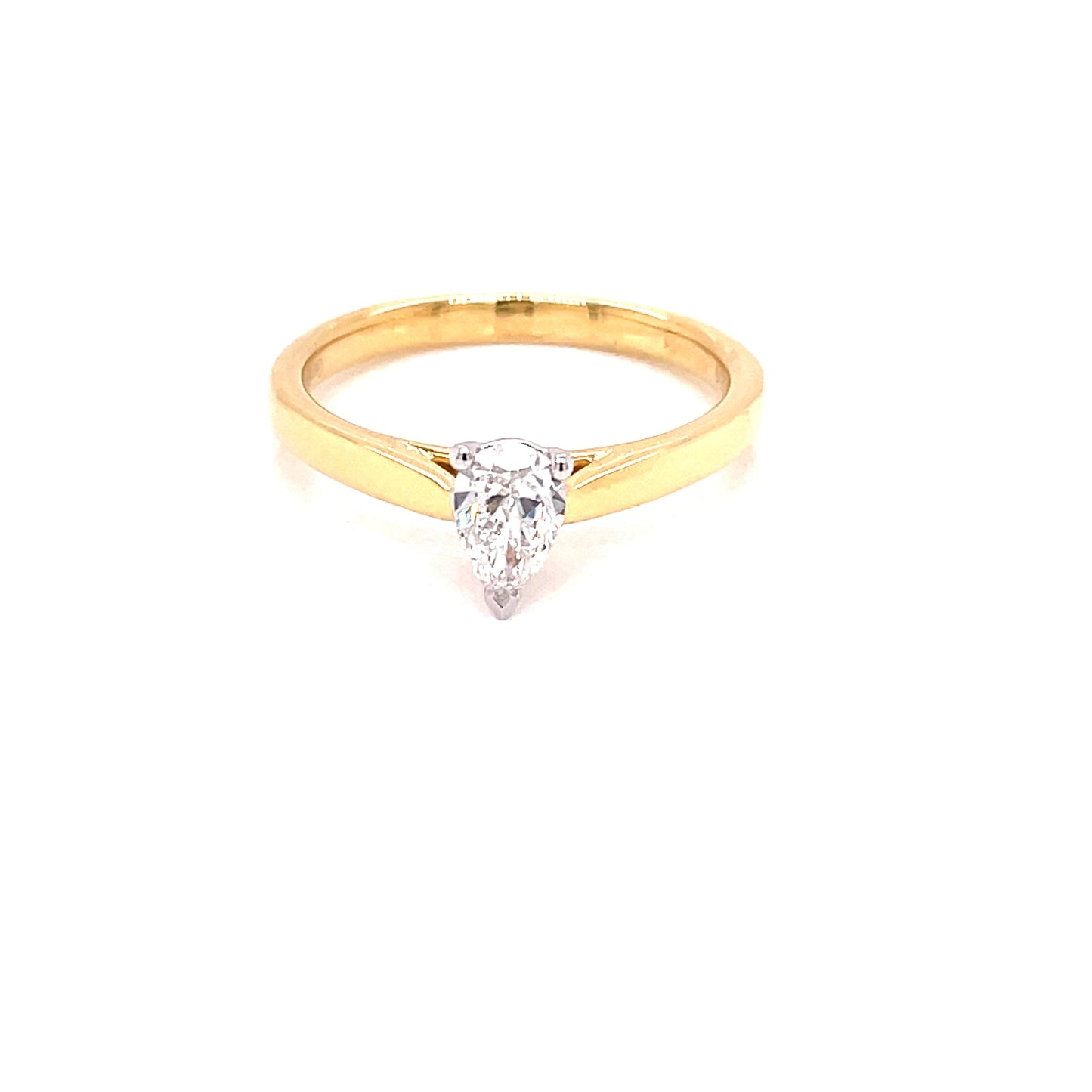 Pear Shaped Diamond Solitaire Ring - 0.40cts Gardiner Brothers