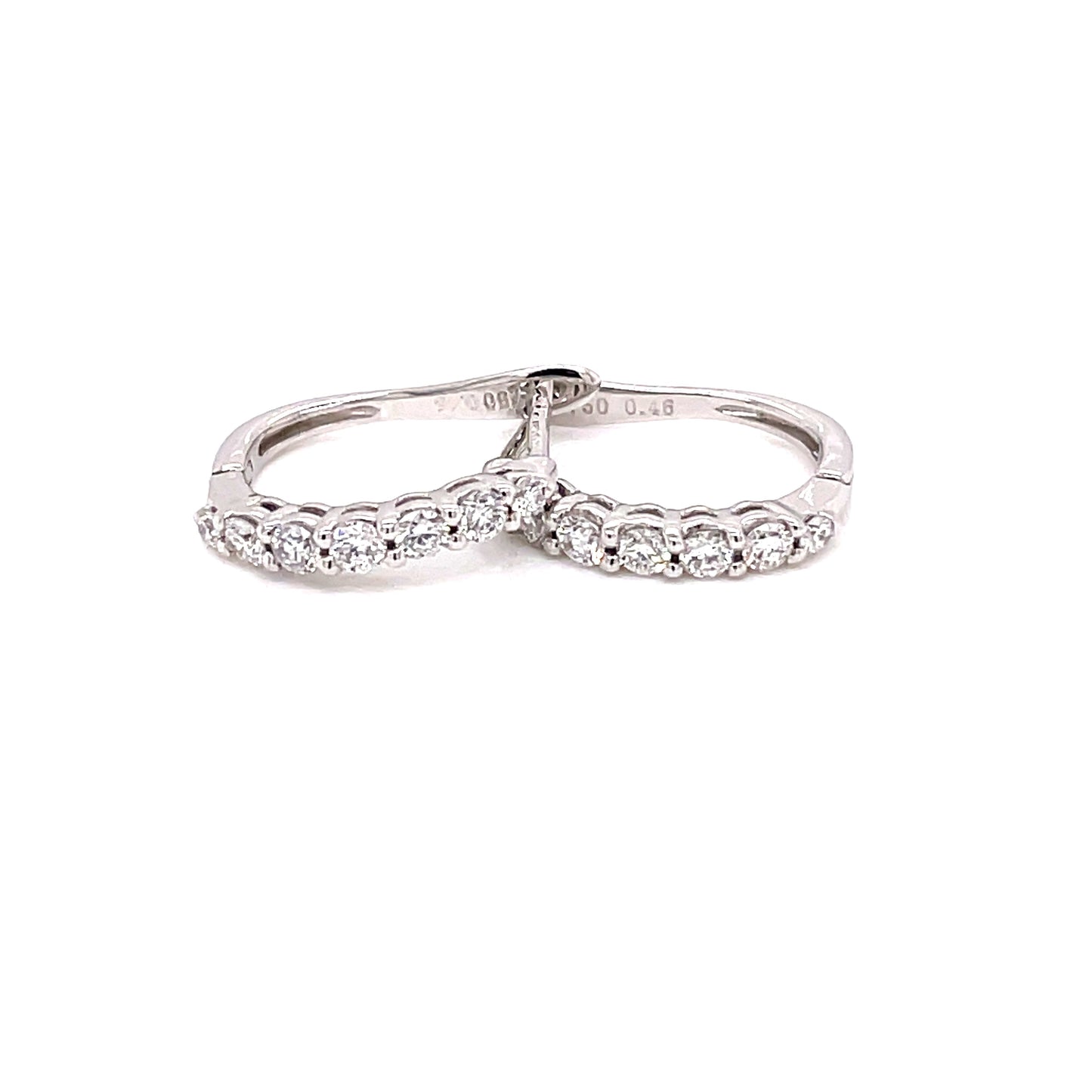 Round Brilliant Cut Diamond Hoop Earrings Gardiner Brothers