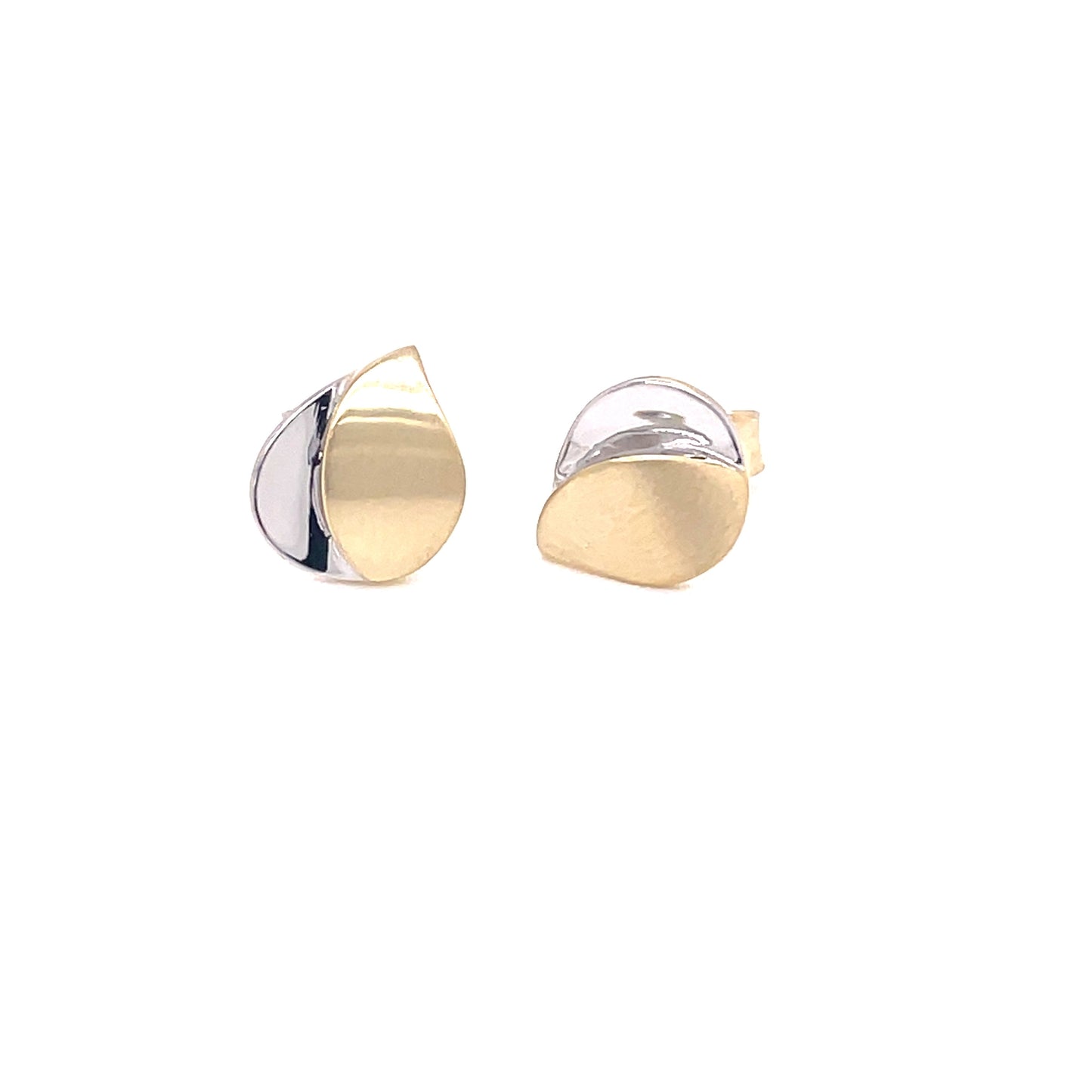 Yellow and White Gold Heart Shaped Earrings Gardiner Brothers