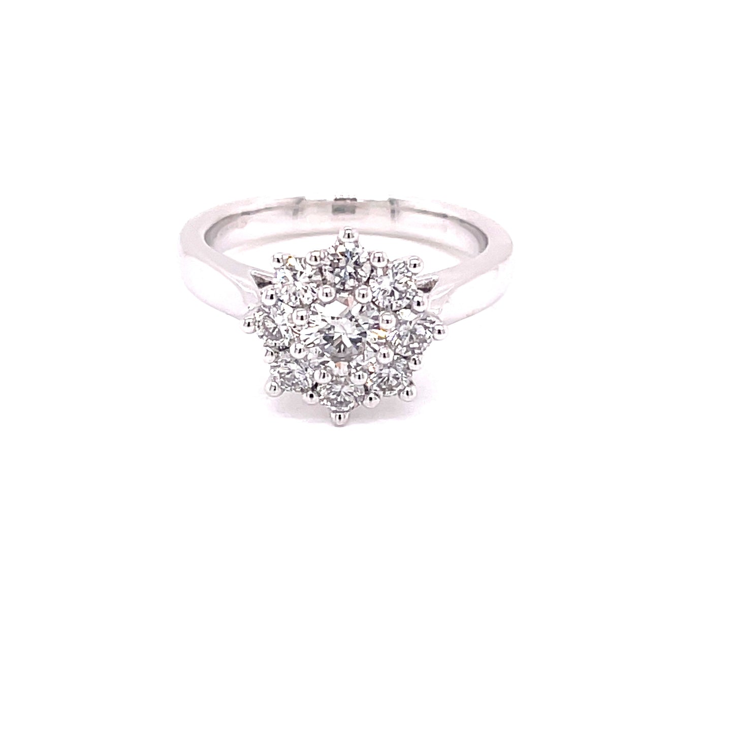 Round Brilliant Cut 9 Stone Cluster Ring - 1.00cts Gardiner Brothers