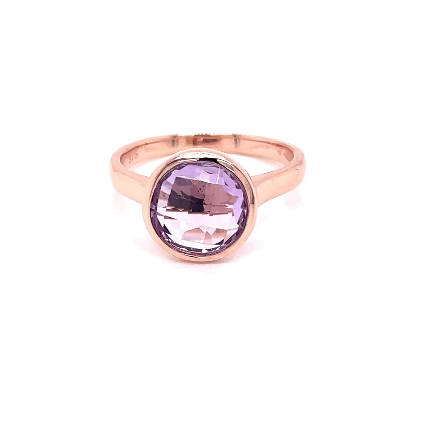 Amethyst and Rose Gold Dress Ring Gardiner Brothers