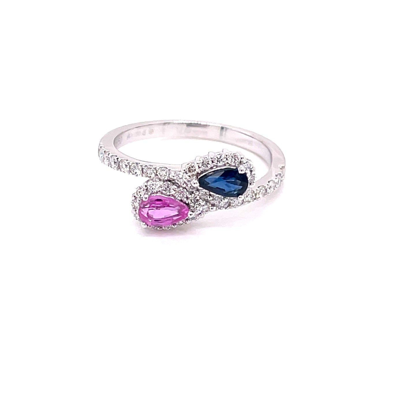 Pink and Blue Sapphire, Halo Style Dress Ring Gardiner Brothers