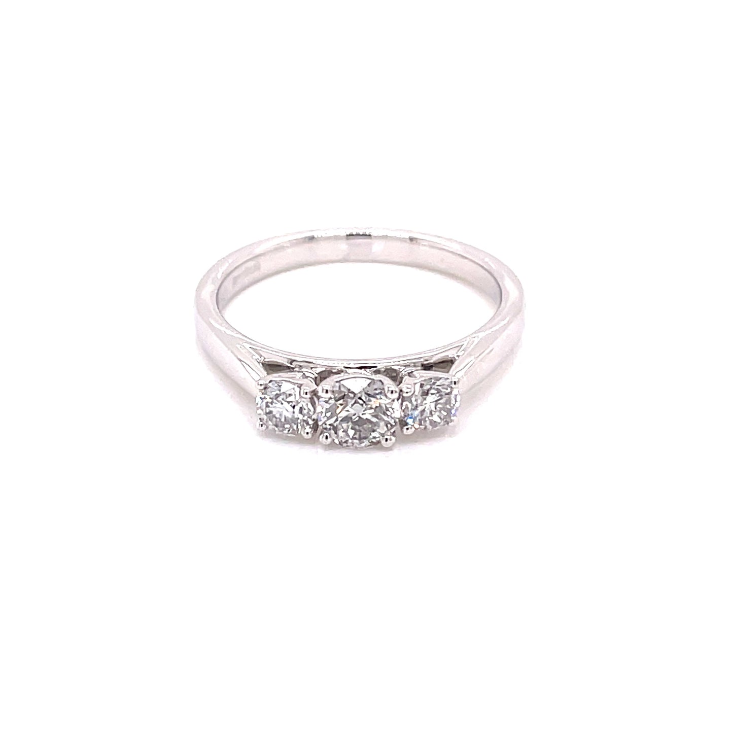 Round Brilliant Cut Diamond 3 Stone Ring - 0.70cts Gardiner Brothers