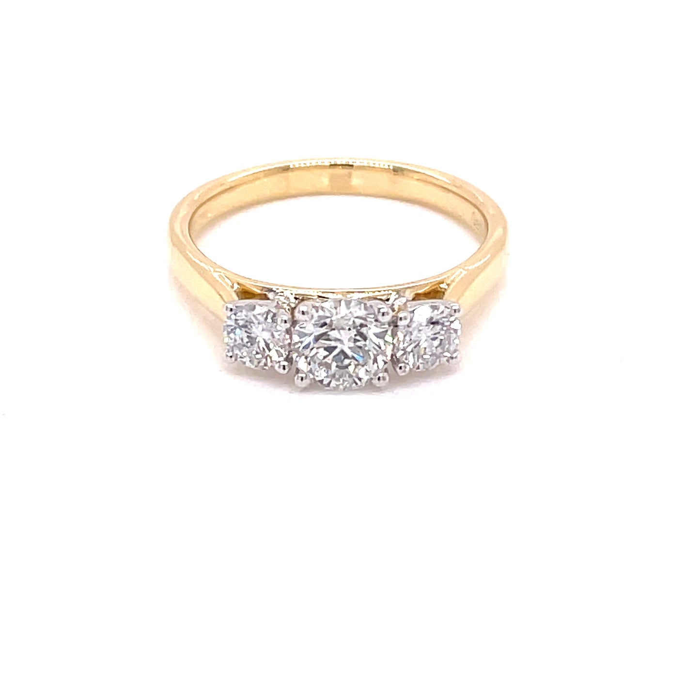 Round Brilliant Cut Diamond 3 Stone Ring - 1.00cts Gardiner Brothers