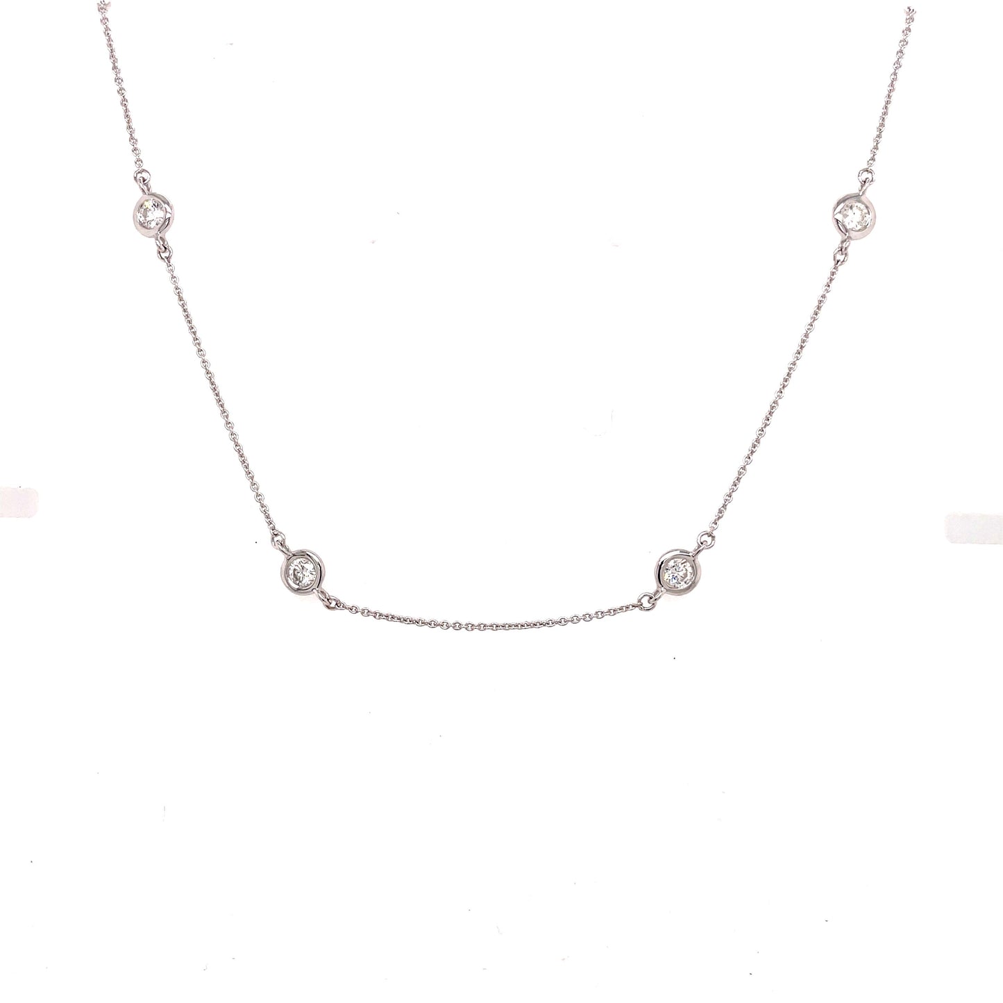 White Gold "Yard Of Diamonds" Style Necklet Gardiner Brothers