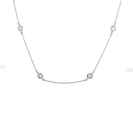 White Gold "Yard Of Diamonds" Style Necklet  Gardiner Brothers