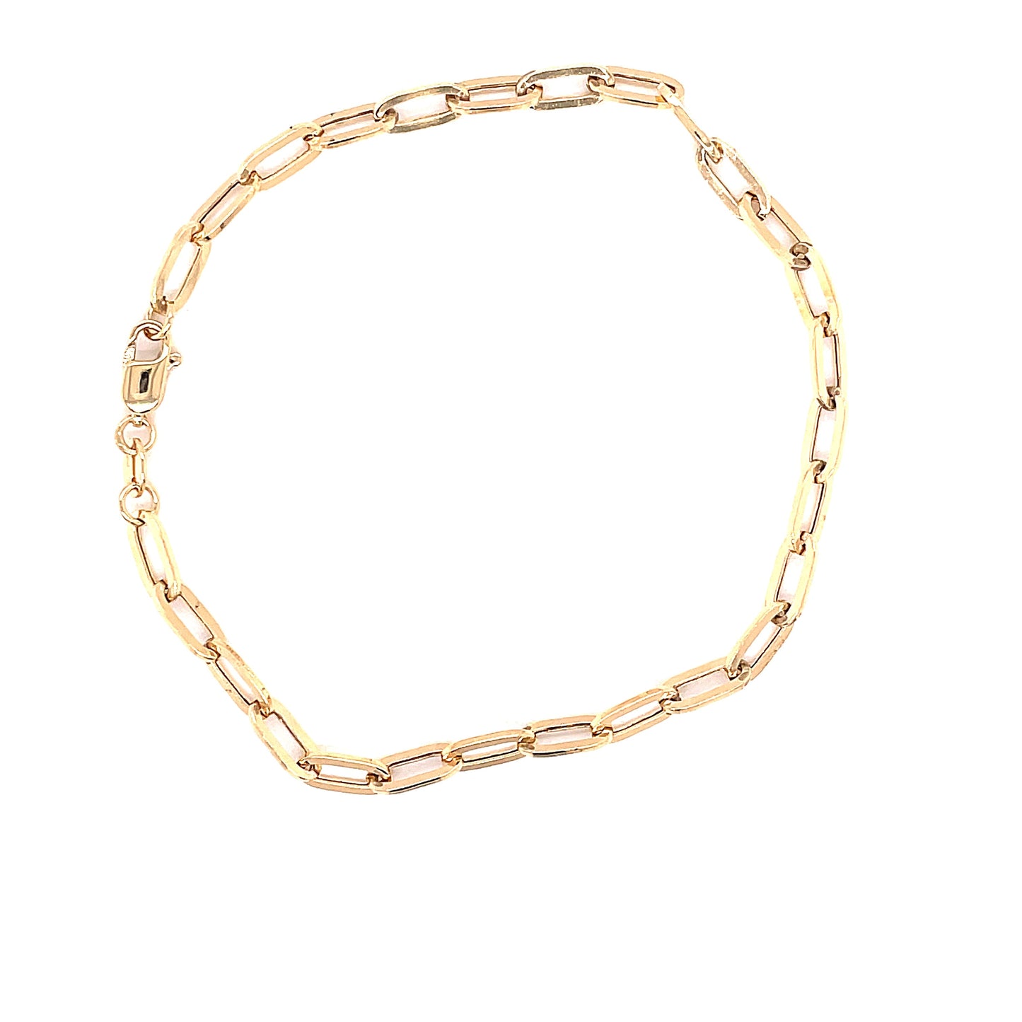 Yellow Gold Paper Chain Style Bracelet Gardiner Brothers
