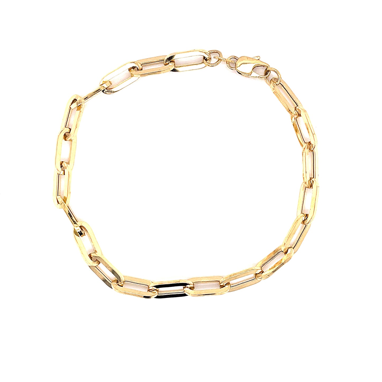 Yellow Gold Paper Chain Style Bracelet Gardiner Brothers