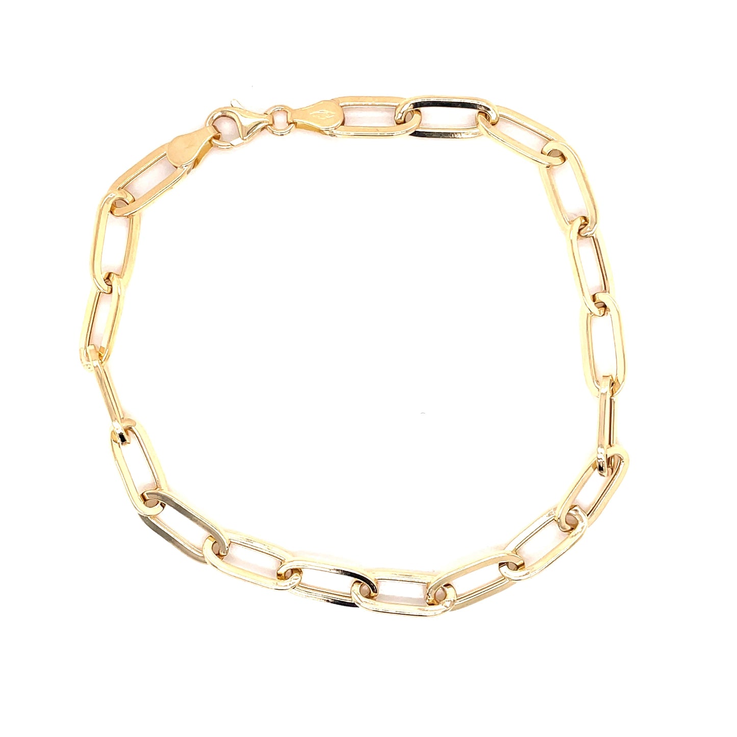 Yellow Gold Oblong Link Bracelet Gardiner Brothers