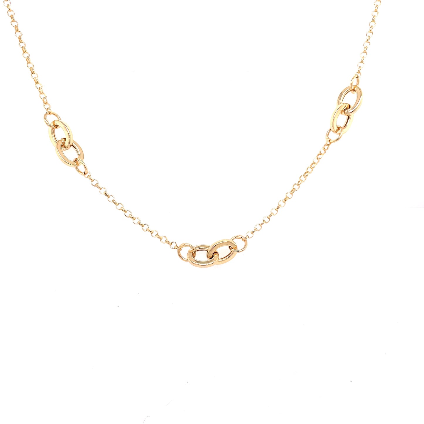 Yellow Gold Circles Style Necklet Gardiner Brothers
