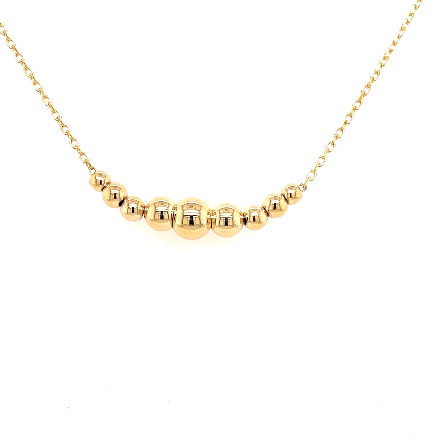 Yellow Gold Graduated Beads Necklet Gardiner Brothers
