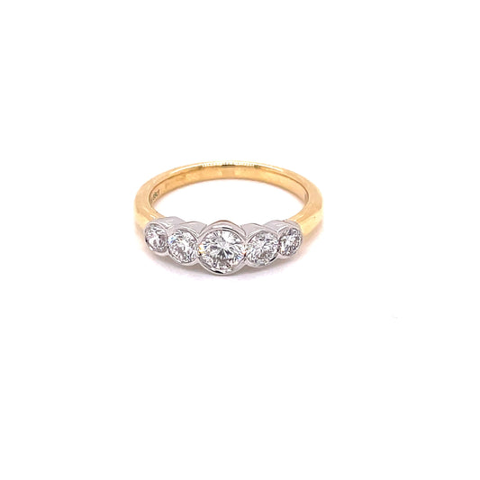 Aurora Diamond, Graduated 5 Stone Ring - 0.88cts  Gardiner Brothers